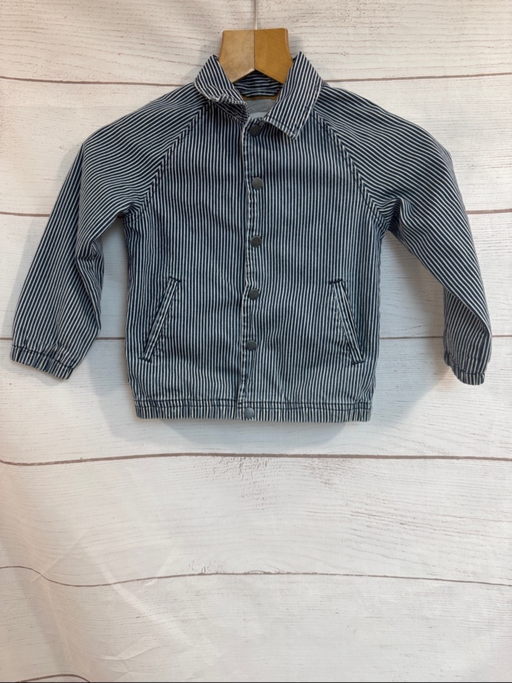 Toddler Kids Boys Cat & Jack Striped Jacket size 4T Train Lovers!